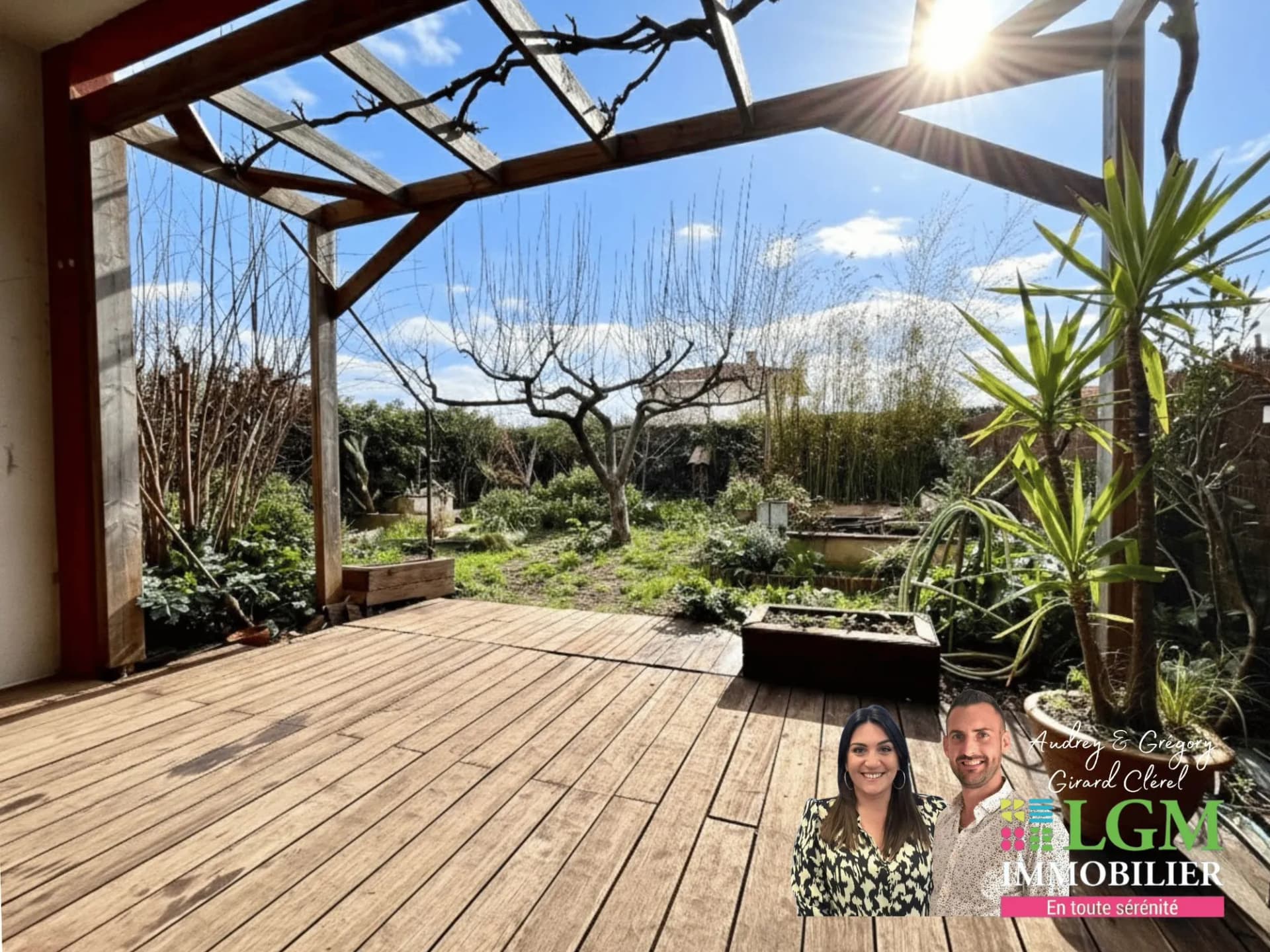 Comme une maison ! T2 avec jardin de 80 m² et terrasse bois